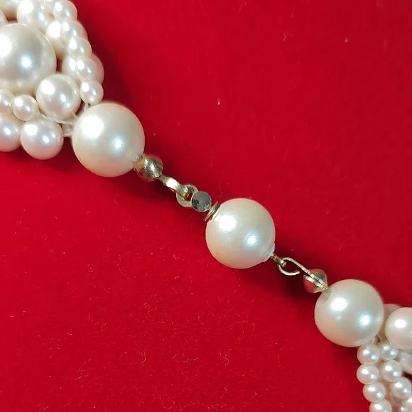 Classic Multi-Strand Ivory Pearl Necklace - Women Jewelry - Picture 3 of 3